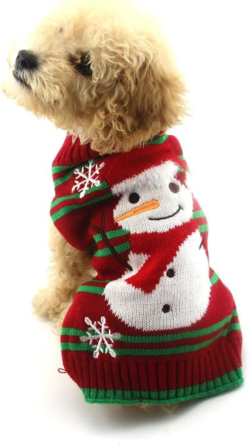 Dog Sweater Pet Christmas Elk Bells Sweaters Halloween Reindeer for Small Dog and Cat (M, Green)