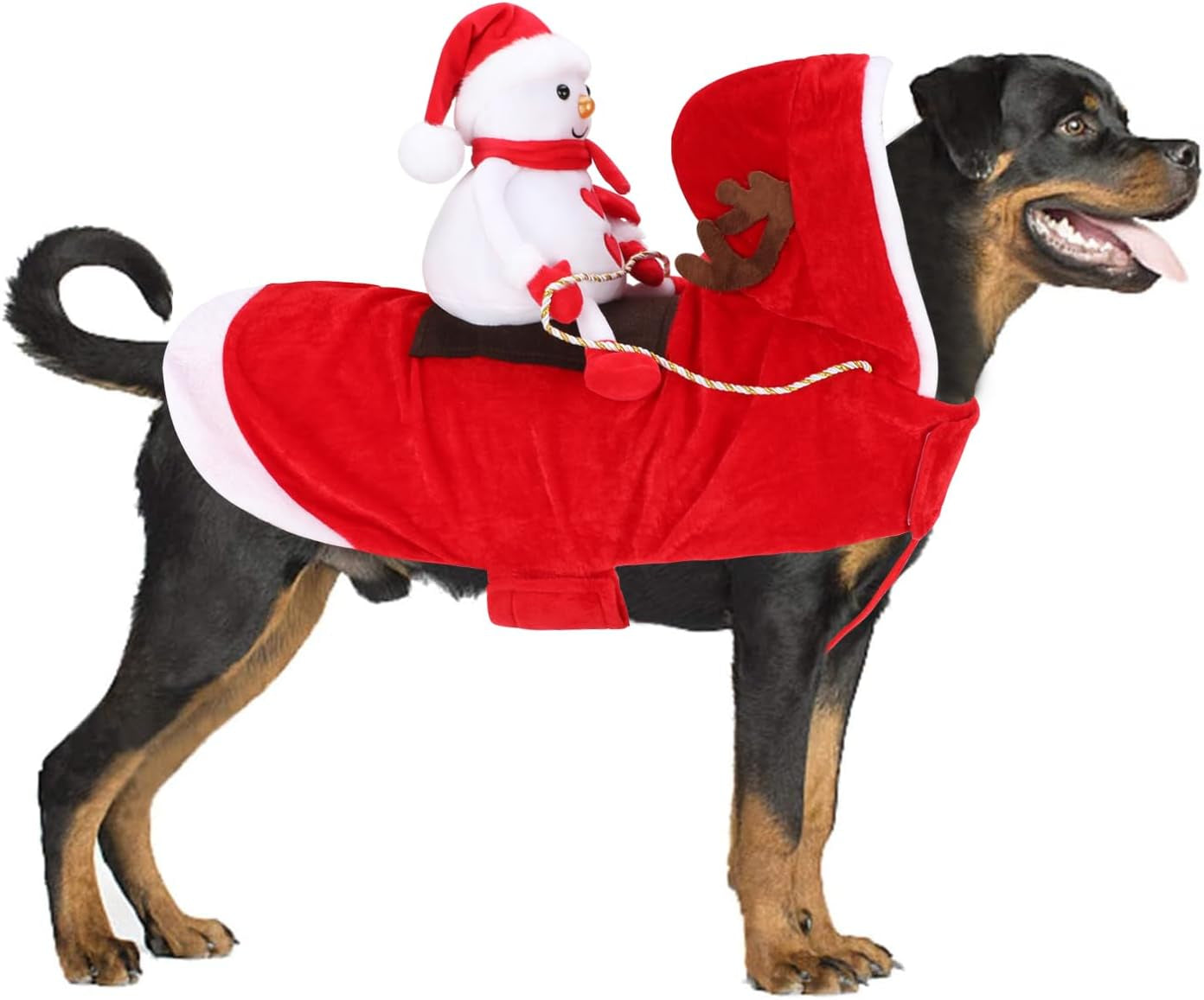 Santa Dog Costume Christmas Pet Clothes Santa Claus Riding Pet Cosplay Costumes Party Dressing up Dogs Cats Outfit for Small Medium Large Dogs Cats